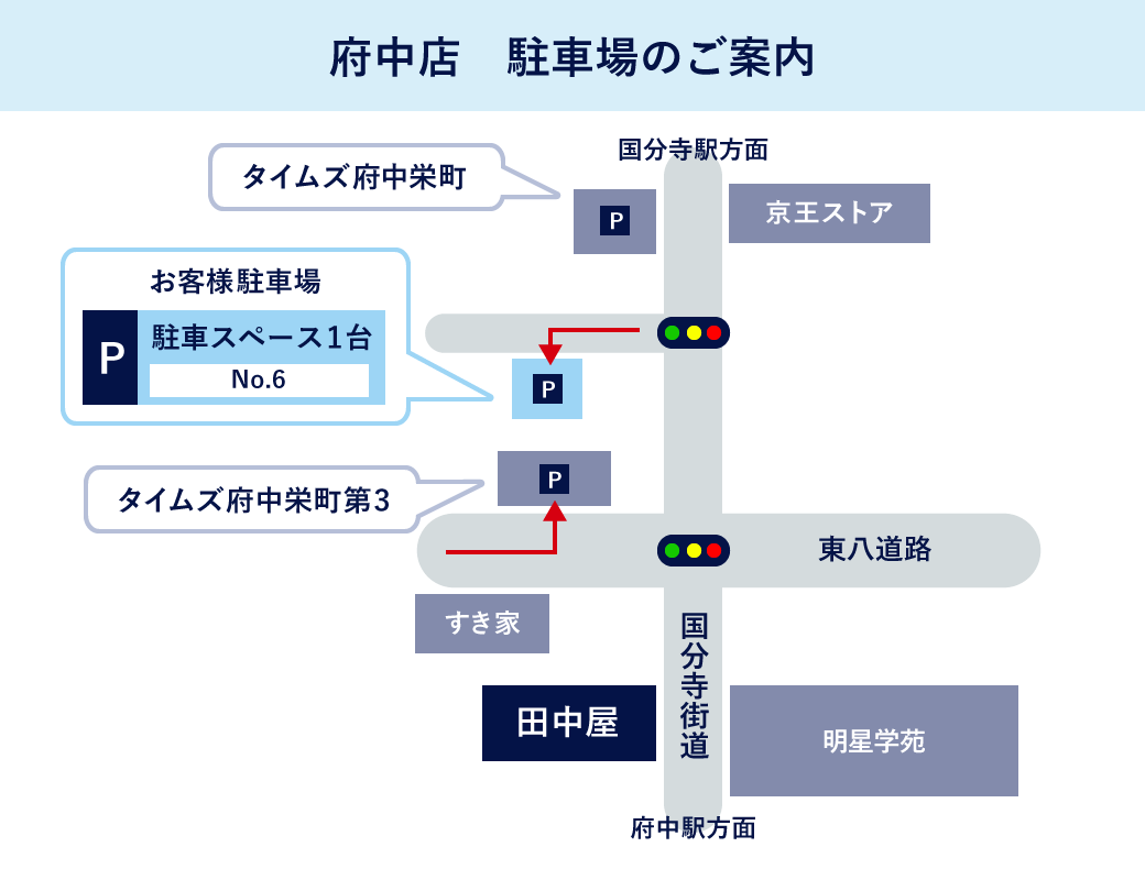 府中店 駐車場のご案内